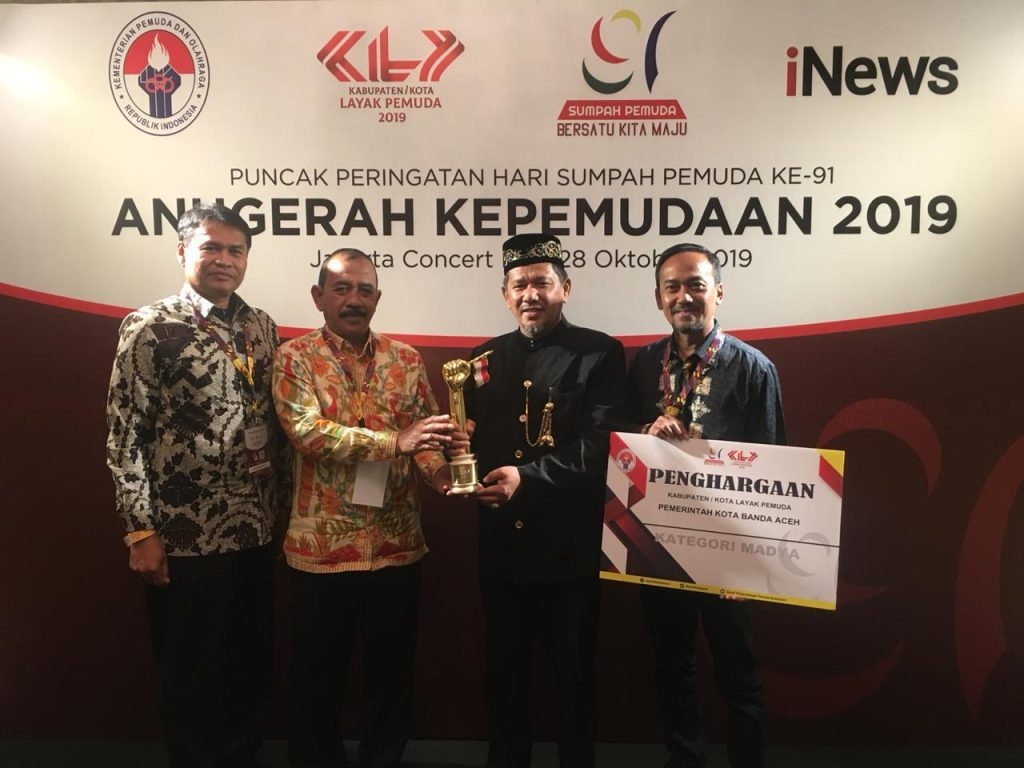 Banda Aceh Terima Penghargaan Kota Layak Pemuda