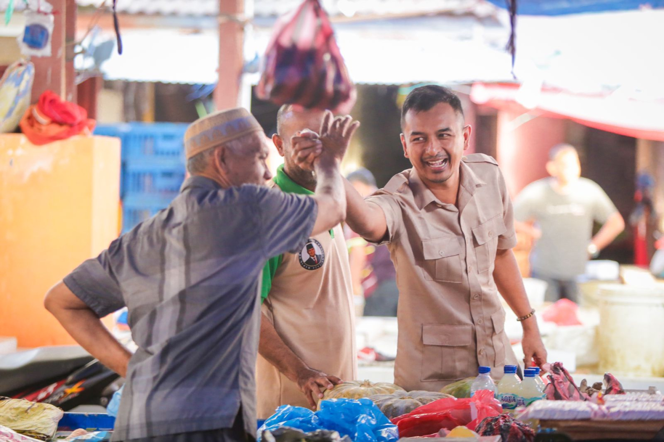 Pekik Prabowo Presiden di Pasar Kampung Baru Banda Aceh
